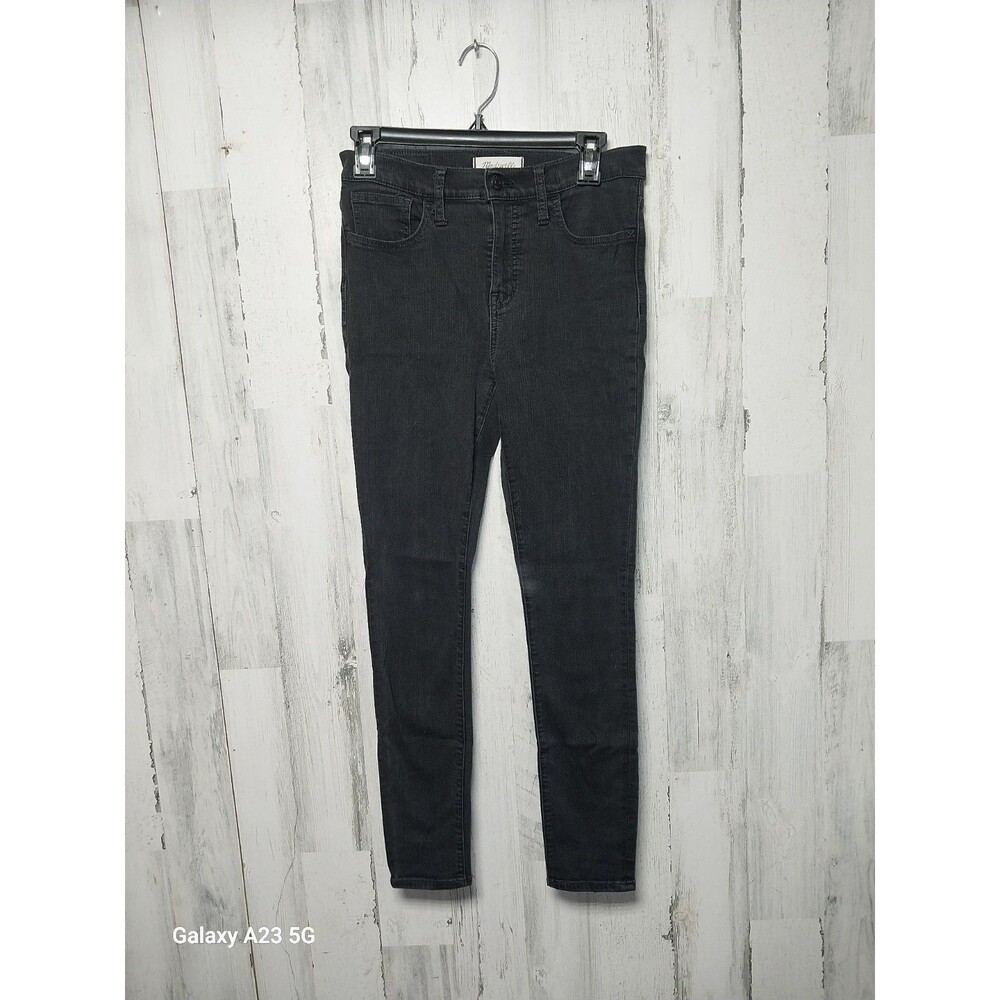 Madewell Roadtripper Jeans Women's 26 Skinny Black Denim Stretch